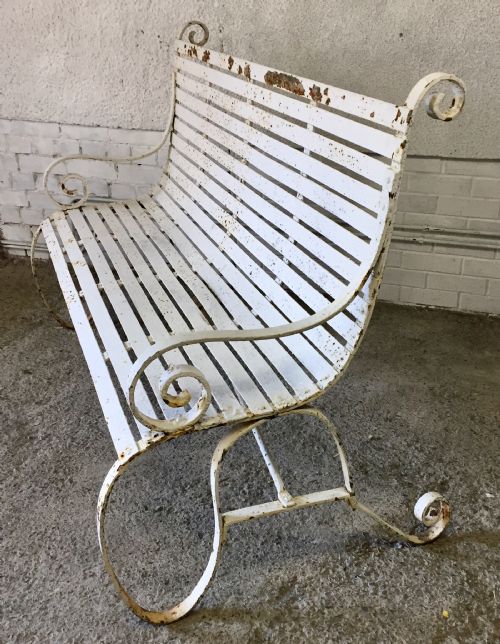 MID 19TH CENTURY IRON STRAP BENCH - ADDITIONAL PHOTO 8