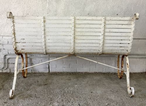 MID 19TH CENTURY IRON STRAP BENCH - ADDITIONAL PHOTO 9