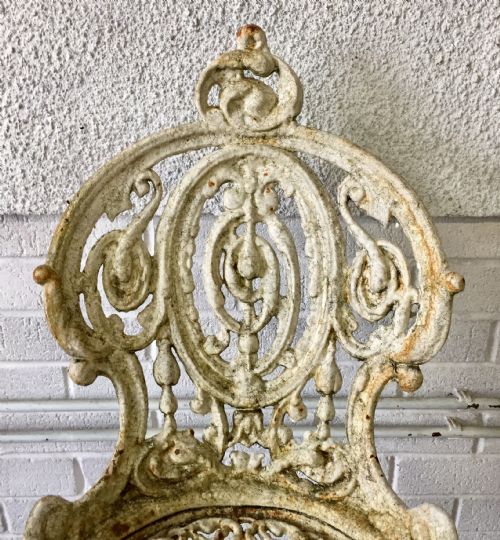 PAIR OF VICTORIAN CAST IRON CHAIRS - ADDITIONAL PHOTO 2