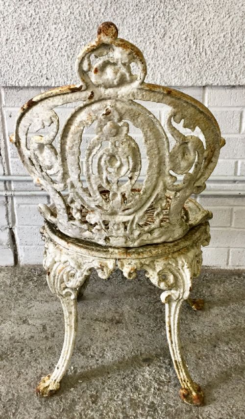 PAIR OF VICTORIAN CAST IRON CHAIRS - ADDITIONAL PHOTO 6