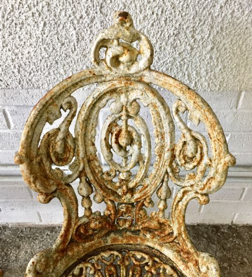 PAIR OF VICTORIAN CAST IRON CHAIRS - ADDITIONAL PHOTO 8