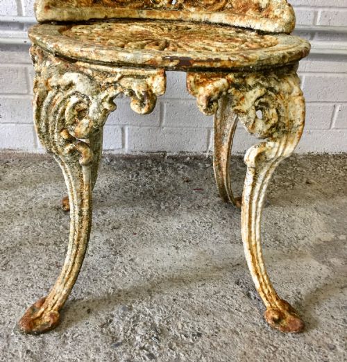 PAIR OF VICTORIAN CAST IRON CHAIRS - ADDITIONAL PHOTO 10