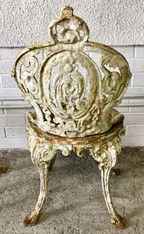 PAIR OF VICTORIAN CAST IRON CHAIRS - ADDITIONAL PHOTO 12