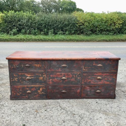 victorian mahogany and pine shop counter - CATEGORY: ANTIQUE CABINETS - DATED VICTORIAN