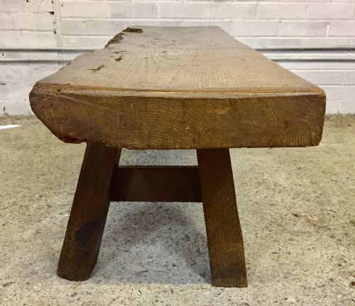 19TH CENTURY OAK PIG BENCH - ADDITIONAL PHOTO 10
