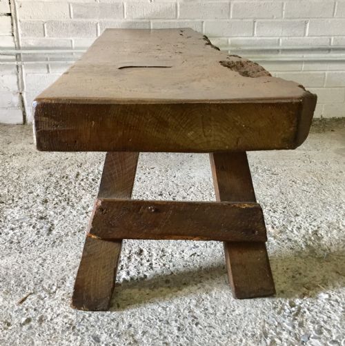 19TH CENTURY OAK PIG BENCH - ADDITIONAL PHOTO 11