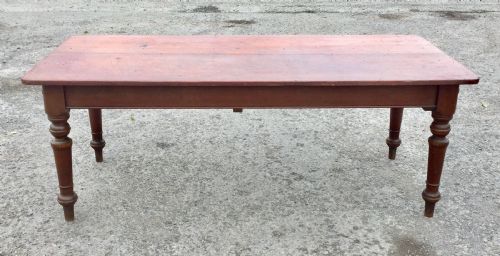 VICTORIAN MAHOGANY TABLE WITH TURNED LEGS - ADDITIONAL PHOTO 1
