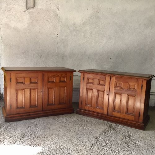 pair of victorian pitch pine cupboards - CATEGORY: ANTIQUE CUPBOARDS - DATED VICTORIAN