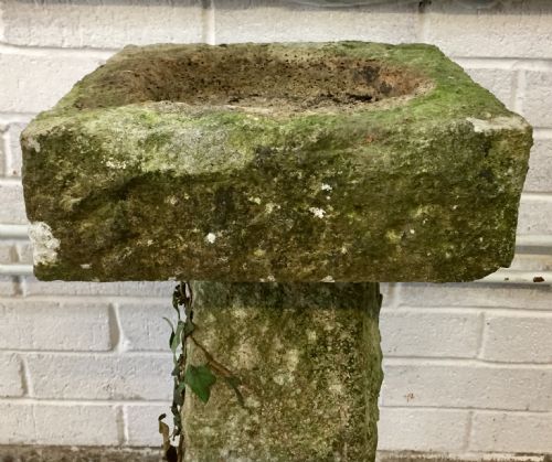 19TH CENTURY HAND CARVED STONE BIRD BATH - ADDITIONAL PHOTO 3