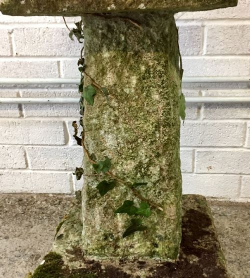 19TH CENTURY HAND CARVED STONE BIRD BATH - ADDITIONAL PHOTO 4