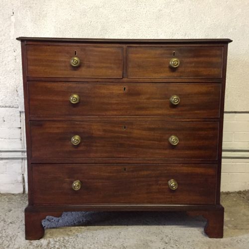 georgian mahogany chest of drawers - CATEGORY: ANTIQUE CHEST OF DRAWERS - DATED GEORGIAN