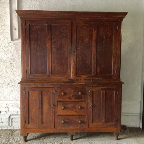 19th century pine housekeepers cupboard in original finish - CATEGORY: ANTIQUE CUPBOARDS - DATED 19TH CENTURY