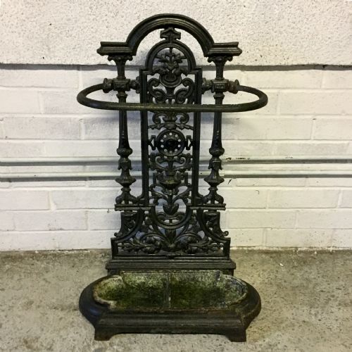victorian cast iron stick stand - CATEGORY: ANTIQUE MISCELLANEOUS - DATED VICTORIAN