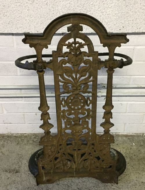VICTORIAN CAST IRON STICK STAND - ADDITIONAL PHOTO 9