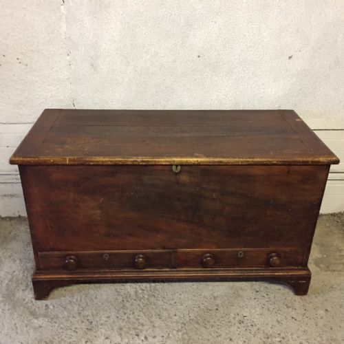 VICTORIAN PINE MULE CHEST WITH INTERNAL CANDLE BOX - ADDITIONAL PHOTO 1