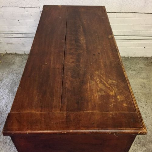 VICTORIAN PINE MULE CHEST WITH INTERNAL CANDLE BOX - ADDITIONAL PHOTO 3