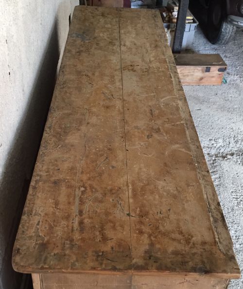 EARLY 19TH CENTURY PINE FOOD CUPBOARD IN ORIGINAL PAINT - ADDITIONAL PHOTO 3