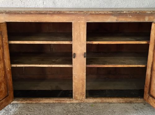 EARLY 19TH CENTURY PINE FOOD CUPBOARD IN ORIGINAL PAINT - ADDITIONAL PHOTO 7