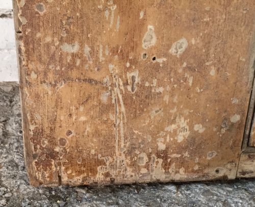 EARLY 19TH CENTURY PINE FOOD CUPBOARD IN ORIGINAL PAINT - ADDITIONAL PHOTO 8