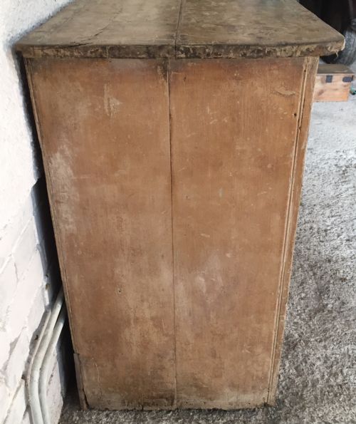 EARLY 19TH CENTURY PINE FOOD CUPBOARD IN ORIGINAL PAINT - ADDITIONAL PHOTO 9