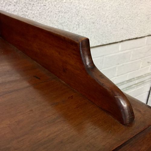 VICTORIAN MAHOGANY SIDE TABLE WITH GALLERY BACK - ADDITIONAL PHOTO 4