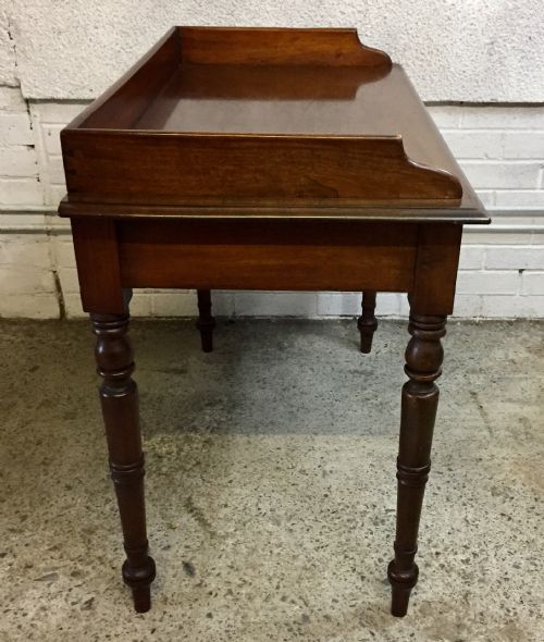 VICTORIAN MAHOGANY SIDE TABLE WITH GALLERY BACK - ADDITIONAL PHOTO 9
