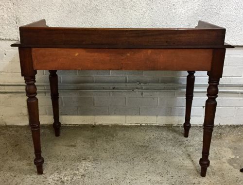 VICTORIAN MAHOGANY SIDE TABLE WITH GALLERY BACK - ADDITIONAL PHOTO 10