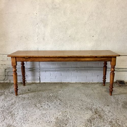 early victorian single plank top pine table - CATEGORY: ANTIQUE TABLES - DATED VICTORIAN
