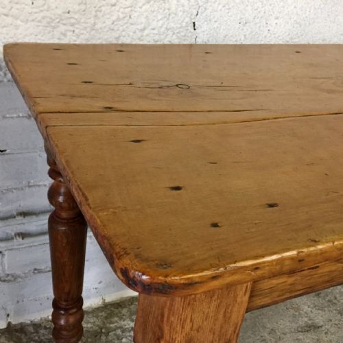 EARLY VICTORIAN SINGLE PLANK TOP PINE TABLE - ADDITIONAL PHOTO 4