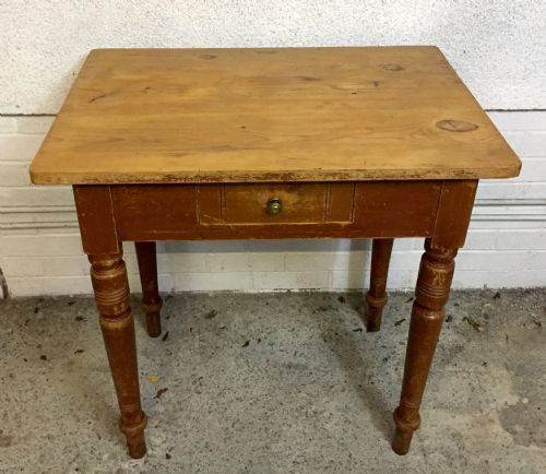 CIRCA 1900 PINE SQUARE TOP TABLE - ADDITIONAL PHOTO 1