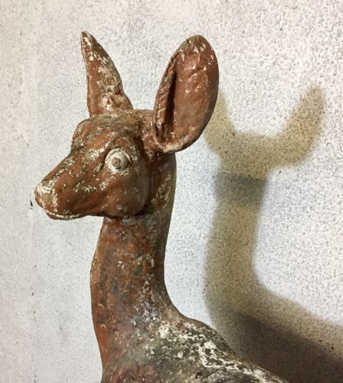 ART DECO STYLE RECONSTITUTED STONE DOE - ADDITIONAL PHOTO 1