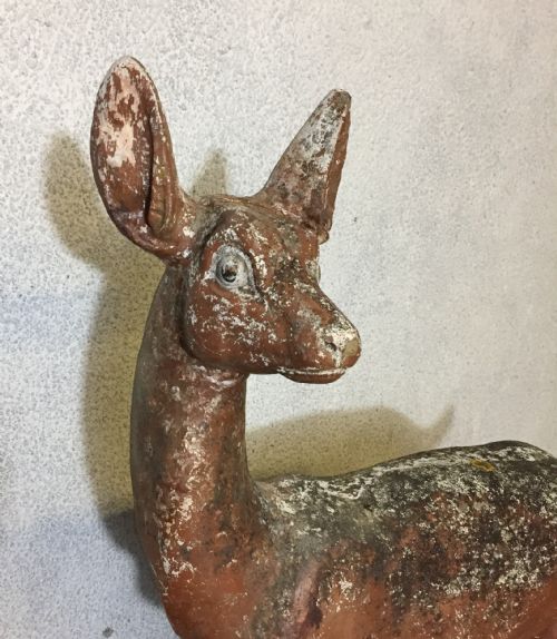 ART DECO STYLE RECONSTITUTED STONE DOE - ADDITIONAL PHOTO 2