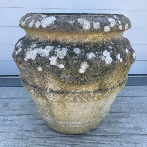 early 20th century reconstituted stone garden pot - CATEGORY: ANTIQUE MISCELLANEOUS - DATED 1940