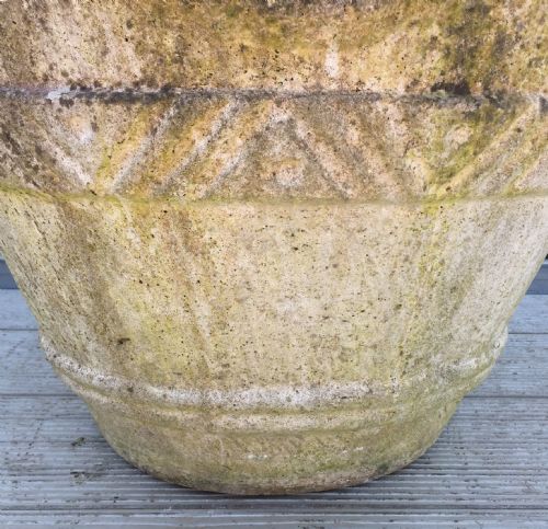 EARLY 20TH CENTURY RECONSTITUTED STONE GARDEN POT - ADDITIONAL PHOTO 6
