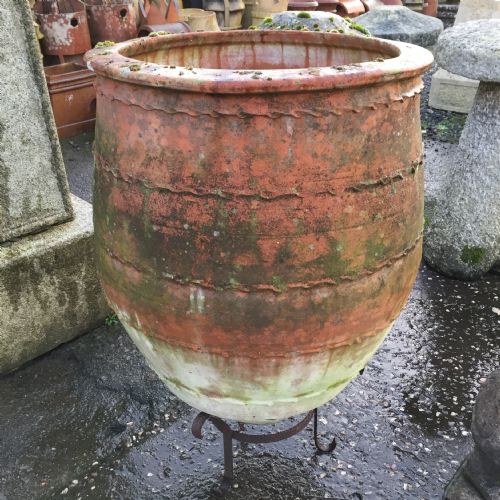 19th century terracotta amphora oil jar with good patination - CATEGORY: ANTIQUE CERAMICS - DATED 19TH CENTURY