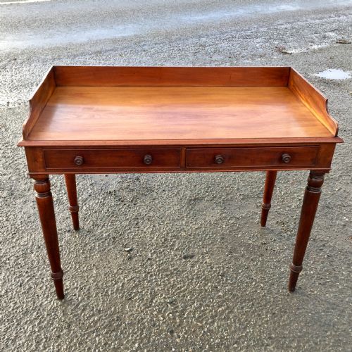 victorian mahogany 2 drawer writing table - CATEGORY: ANTIQUE TABLES - DATED VICTORIAN
