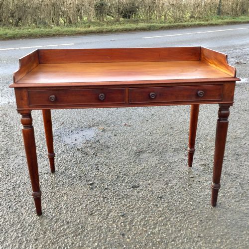 VICTORIAN MAHOGANY 2 DRAWER WRITING TABLE - ADDITIONAL PHOTO 1