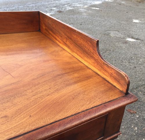 VICTORIAN MAHOGANY 2 DRAWER WRITING TABLE - ADDITIONAL PHOTO 4
