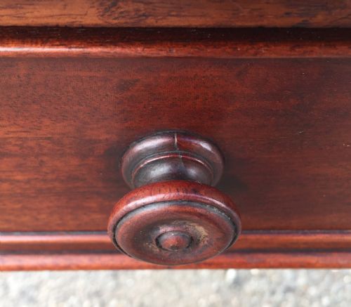 VICTORIAN MAHOGANY 2 DRAWER WRITING TABLE - ADDITIONAL PHOTO 6