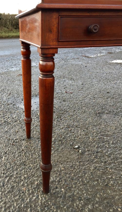 VICTORIAN MAHOGANY 2 DRAWER WRITING TABLE - ADDITIONAL PHOTO 7