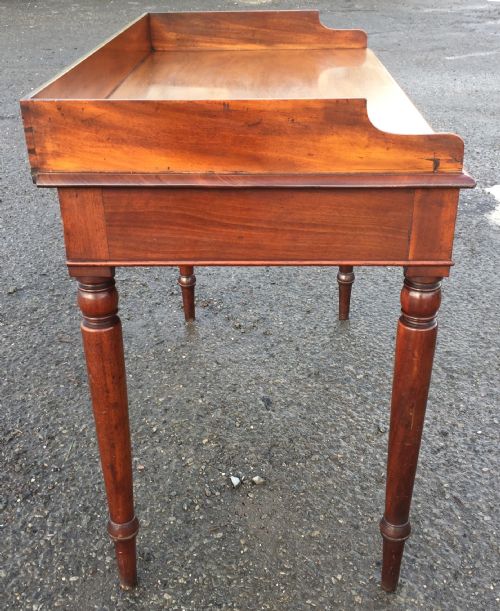 VICTORIAN MAHOGANY 2 DRAWER WRITING TABLE - ADDITIONAL PHOTO 8