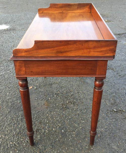 VICTORIAN MAHOGANY 2 DRAWER WRITING TABLE - ADDITIONAL PHOTO 9