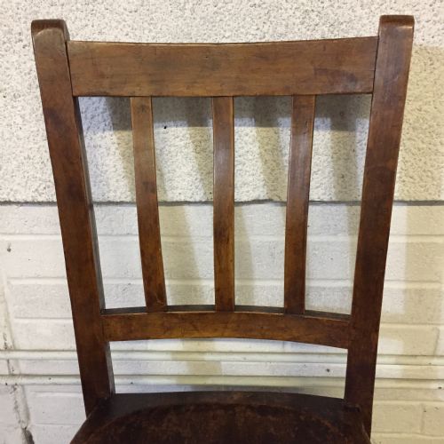 CIRCA 1900 SET OF 4 ELM AND BEECH KITCHEN CHAIRS - ADDITIONAL PHOTO 2