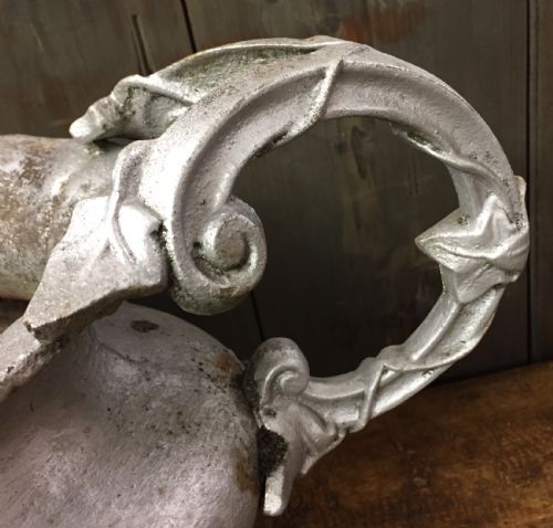 VICTORIAN CAST IRON 2 HANDLED URN - ADDITIONAL PHOTO 2