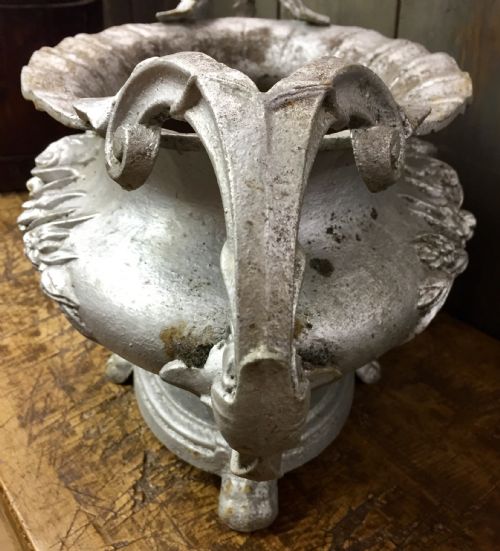 VICTORIAN CAST IRON 2 HANDLED URN - ADDITIONAL PHOTO 7