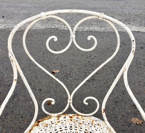 PAIR OF 1920S FRENCH WROUGHT IRON CHAIRS - ADDITIONAL PHOTO 2