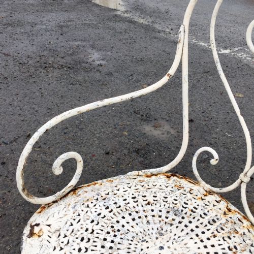 PAIR OF 1920S FRENCH WROUGHT IRON CHAIRS - ADDITIONAL PHOTO 4