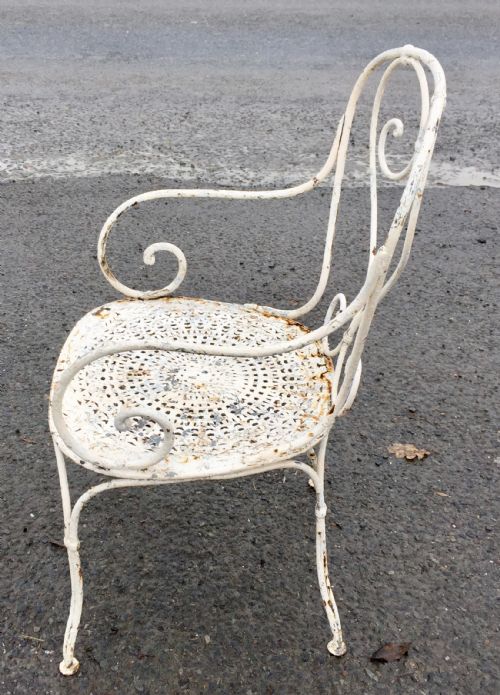 PAIR OF 1920S FRENCH WROUGHT IRON CHAIRS - ADDITIONAL PHOTO 6