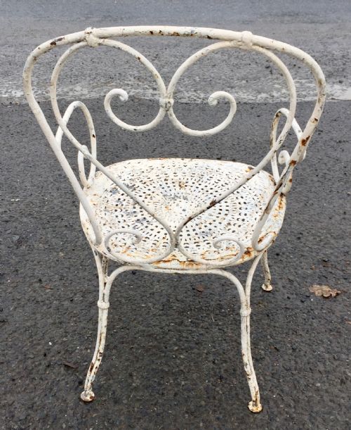 PAIR OF 1920S FRENCH WROUGHT IRON CHAIRS - ADDITIONAL PHOTO 7