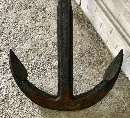 LARGE 19TH CENTURY IRON ANCHOR - ADDITIONAL PHOTO 1